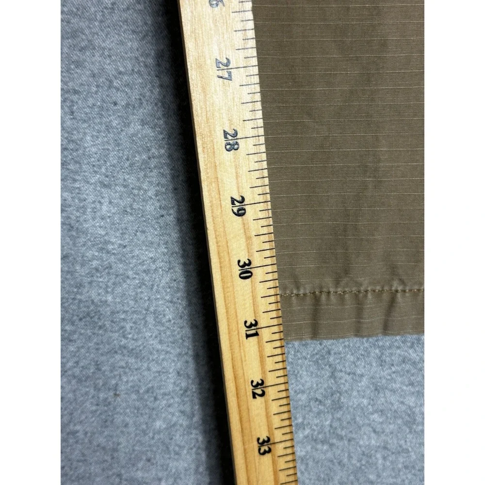 J Crew 770 Pants Mens 35x32 Brown Ripstop Cotton Straight Utility